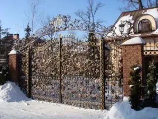 Кованные ворота с калиткой "Версаль"